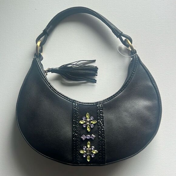 Liz Claiborne Handbags - Liz Claiborne Y2K style mini shoulder purse green and purple gems
